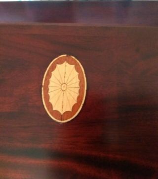 Selamat Designs Georgian Style Mahogany Knife Box with Hand Applied Inlay Design 4