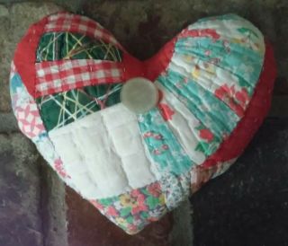Cutter Quilt Heart Pillow 576.  Great Gift Idea