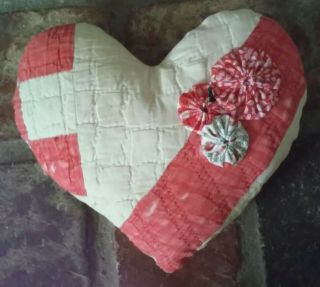Cutter Quilt Heart Pillow 572.  Great Gift Idea