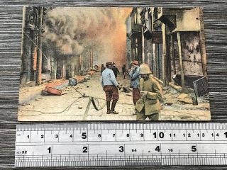 Antique Postcard (italian) - 1st World War Bombing Salonique / Salonika