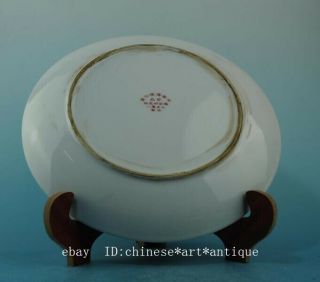 China old porcelain famille rose snowscape plate/qianlong mark 30 b02 4