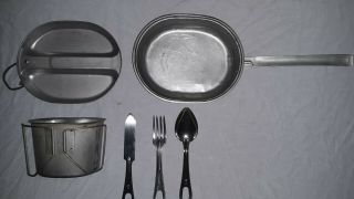 Vintage Regal 1966 US Army Mess Kit w/ Silverware (Fork & Spoons) & Drinking Cup 2