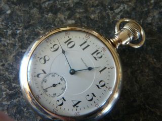 Antique Waltham Mod 845 21 Jewel R.  R.  Pocketwatch 18 Size