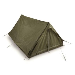 French Military Surplus F1 2 Person Tent With Integral Fly,  7.  6 Lb,  Green