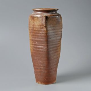 EB175 Japanese Bizen Ware Ceramic Vase by Toho Kimura Tea Ceremony Ikebana 4
