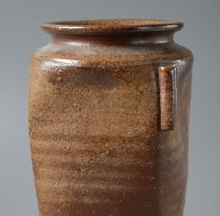 EB175 Japanese Bizen Ware Ceramic Vase by Toho Kimura Tea Ceremony Ikebana 6