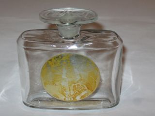 Vintage Caron Baccarat Perfume Bottle Le Tabac Blond - 4 Oz - Empty - 4 " Height
