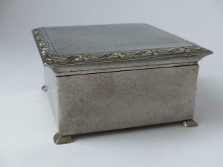 Rare Arts & Crafts Pewter Box - Daniel & Arter Crown English Pewter 3