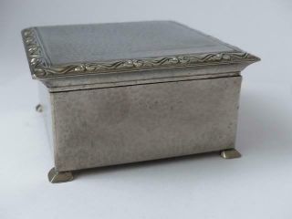 Rare Arts & Crafts Pewter Box - Daniel & Arter Crown English Pewter 4