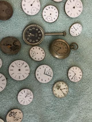 Antique Pocket Watches And Movements Over 30.  Different Brands Most US 4