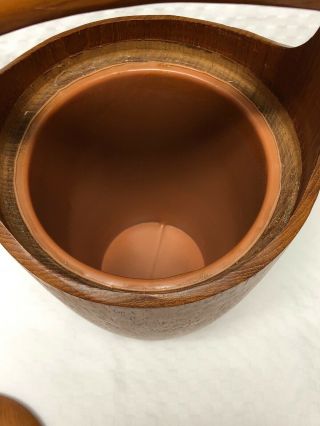 VINTAGE DANISH MID CENTURY MODERN TEAK WOOD ICE BUCKET 6