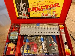Vintage Toy Gilbert Erector Set No 7 1/2 Engineer 