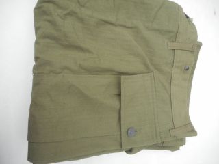 WW2 US Army 13 Star Button HBT Combat Pants Size 40 X 33 11