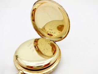 LADIES 1885 B.  B.  &B.  18K TRI - COLOR GOLD HUNTER CASE POCKET WATCH,  ATTRIBUTE PATEK 11