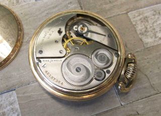 1943 Vintage Elgin Pocket Watch with 10KT Rolled Gold Plated Case 9 - J 11 - E8867 2