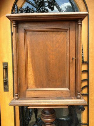 Big Antique French Wood Wall Apothecary Bathroom Cupboards Cabinet With Lock&Key 4