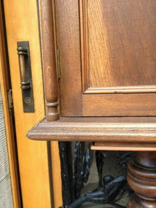 Big Antique French Wood Wall Apothecary Bathroom Cupboards Cabinet With Lock&Key 5