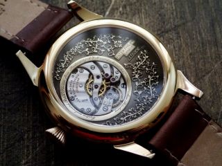 Unique hand - made watch with Patek Philippe movement 4