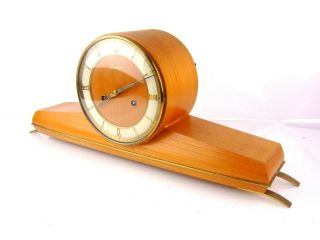 Junghans Repair Chiming Antique Mantel Clock Art Deco German Mid Century Vintage