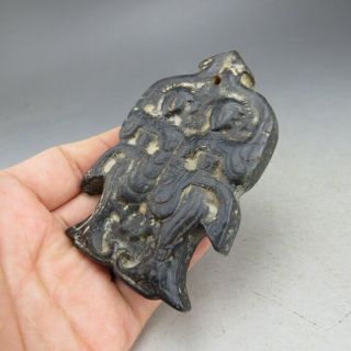 China,  jade,  hongshan culture,  hand carving,  natural jade,  dancer,  pendant A10 4
