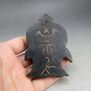 China,  jade,  hongshan culture,  hand carving,  natural jade,  dancer,  pendant A10 5