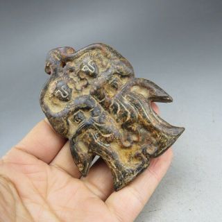 China,  jade,  hongshan culture,  hand carving,  natural jade,  dancer,  pendant A40 2