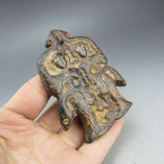 China,  jade,  hongshan culture,  hand carving,  natural jade,  dancer,  pendant A40 3