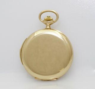 RARE Museum Quality Gubelin 52mm 1/4 Hour Repeater 52mm 14k Gold Pocket Watch 3