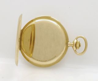 RARE Museum Quality Gubelin 52mm 1/4 Hour Repeater 52mm 14k Gold Pocket Watch 4