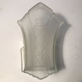 Antique Frosted Glass Slip Shade For Art Deco Light Fixture Wall Sconce 1 Of 5
