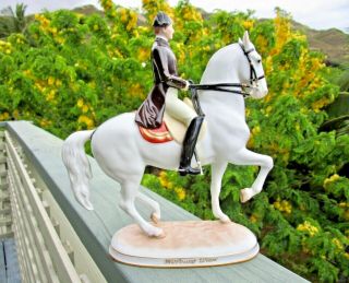 Wien Augarten Vienna Porcelain Figurine Spanish Horse Riding School Lipizzaner 6