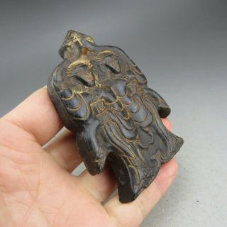 Chinese jade,  collectibles,  Hongshan culture,  black magnet,  dancers,  pendant W15 3