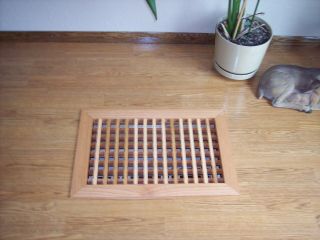 MADE TO YOUR SIZE LARGE WOOD FLOOR GRATE WALL REGISTER FLOOR VENT AIRFLOW 5