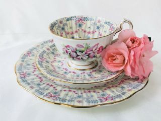 Queen Anne Royal Bridal Gown 1949 Tea Cup Saucer,  Luncheon Plate,  Tea Trio