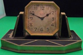 VINTAGE ART DECO STYLE ELGIN 8 DAY CLOCK 2