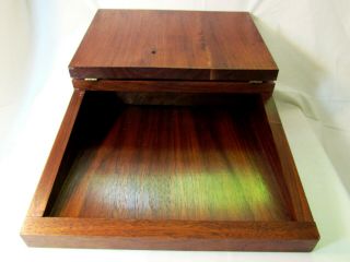 Wood Table Top letter Writing Desk Clerks Sloping hinged Secretary storage 2