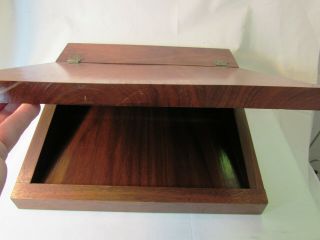 Wood Table Top letter Writing Desk Clerks Sloping hinged Secretary storage 4