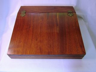 Wood Table Top letter Writing Desk Clerks Sloping hinged Secretary storage 8