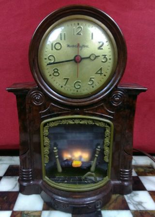 Mastercrafters Fireplace Clock Model 272