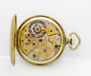 RARE 12s 19j Dudley Masonic Model 2 pocket watch in a 14k Green Gold Field case 3