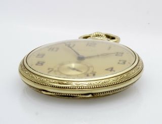 RARE 12s 19j Dudley Masonic Model 2 pocket watch in a 14k Green Gold Field case 5