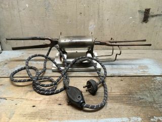 Vintage Solar Electric Curling Iron Heater 2 Amps 115 Volts,  & Two Curling Rods