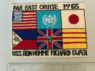 Uss Bon Homme Richard Cva - 31 Far East Cruise Task Force 77 Patch 1965