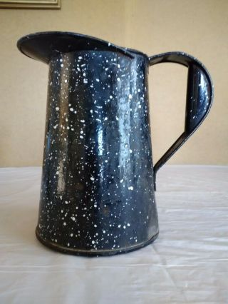 Antique U.  S.  N.  Water Pitcher 1 Gallon Metal Vintage Coffee Pot