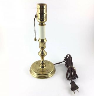 Virginia Metalcrafters Electric Table Lamp 10” Polished Brass Candlestick