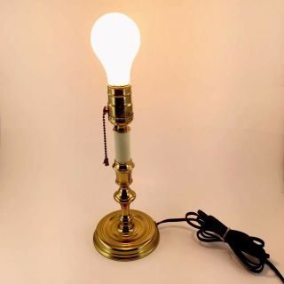 Virginia Metalcrafters Electric Table Lamp 10” Polished Brass Candlestick 2