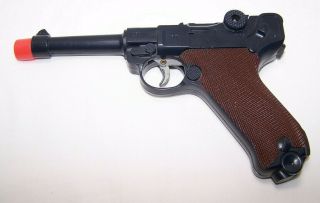 Vintage Louis Marx 8 " German Luger Plastic Toy Cap Gun Pistol