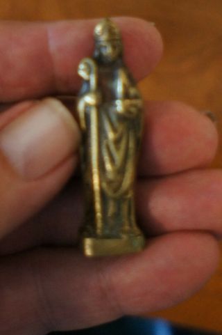 Three Miniature 19th Century Bronze Figures - Two of them gilt bronze.  One a Bus 3