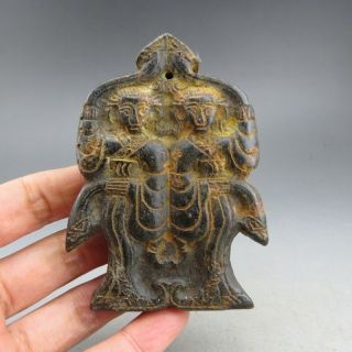 China,  Jade,  Hongshan Culture,  Hand Carving,  Natural Jade,  Dancer,  Pendant A22