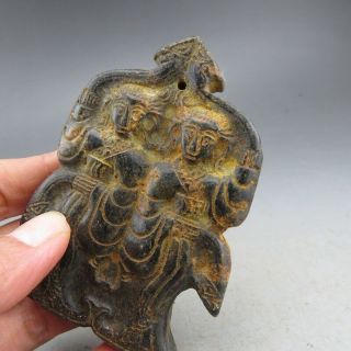 China,  jade,  hongshan culture,  hand carving,  natural jade,  dancer,  pendant A22 3